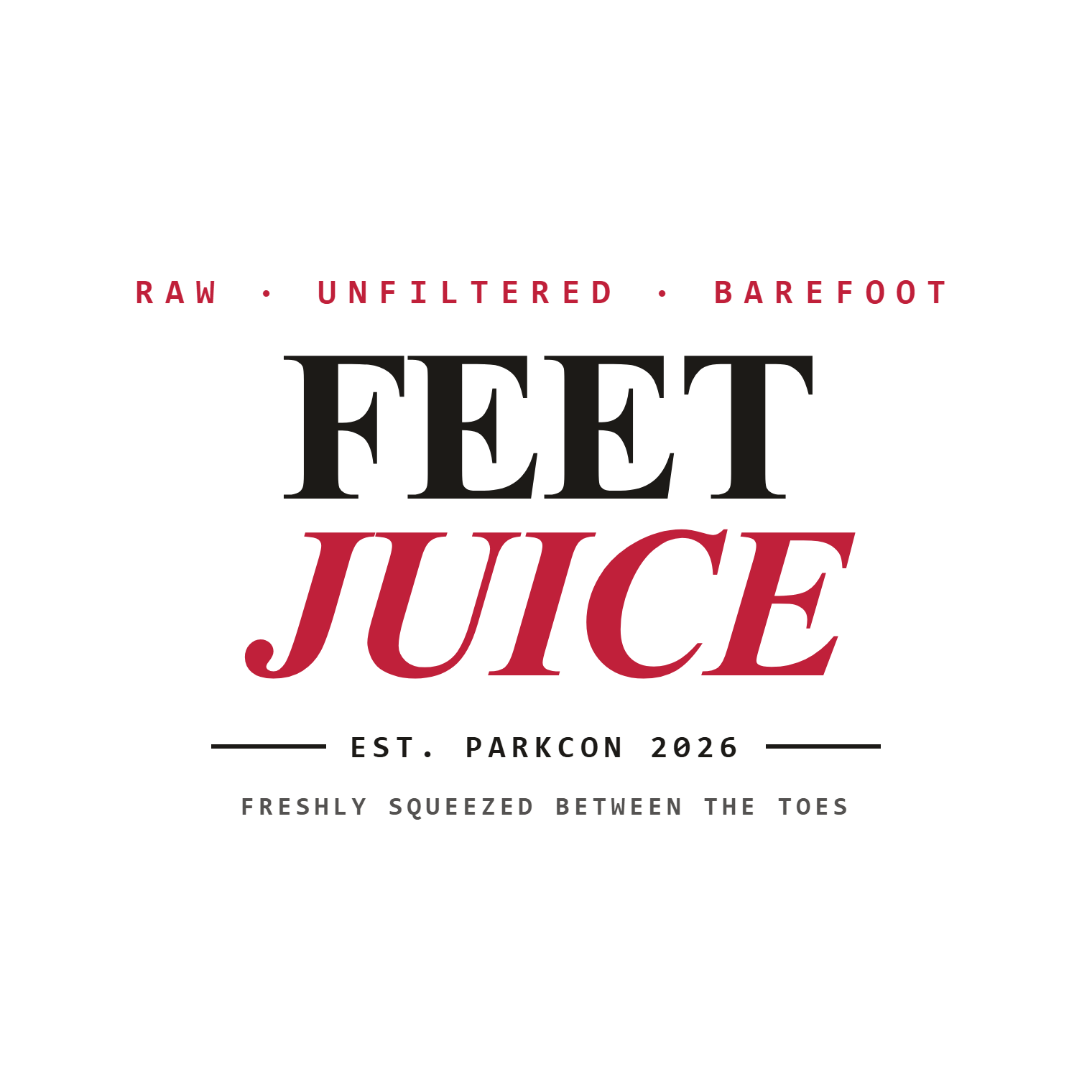 FEETJUICE wordmark lockup design
